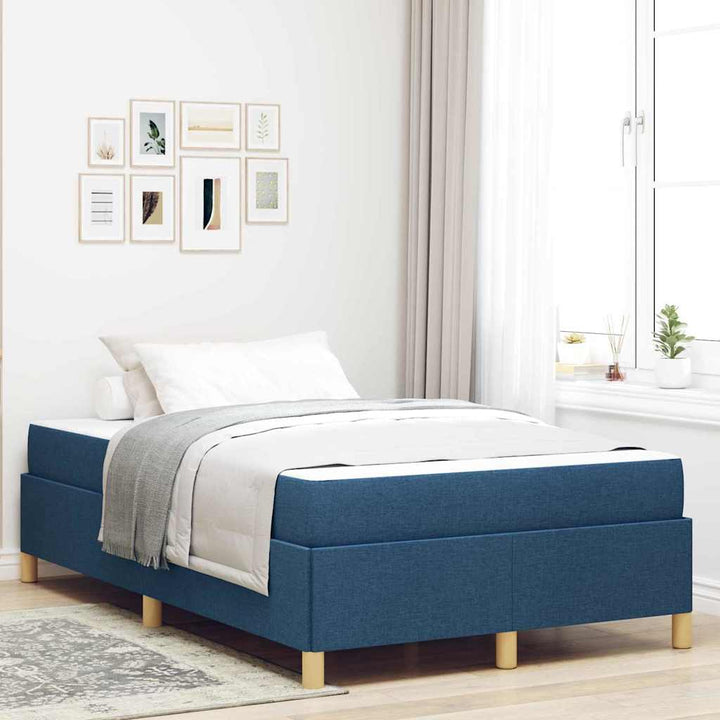Box spring seng med madras Blå 120 x 190 cm Stof