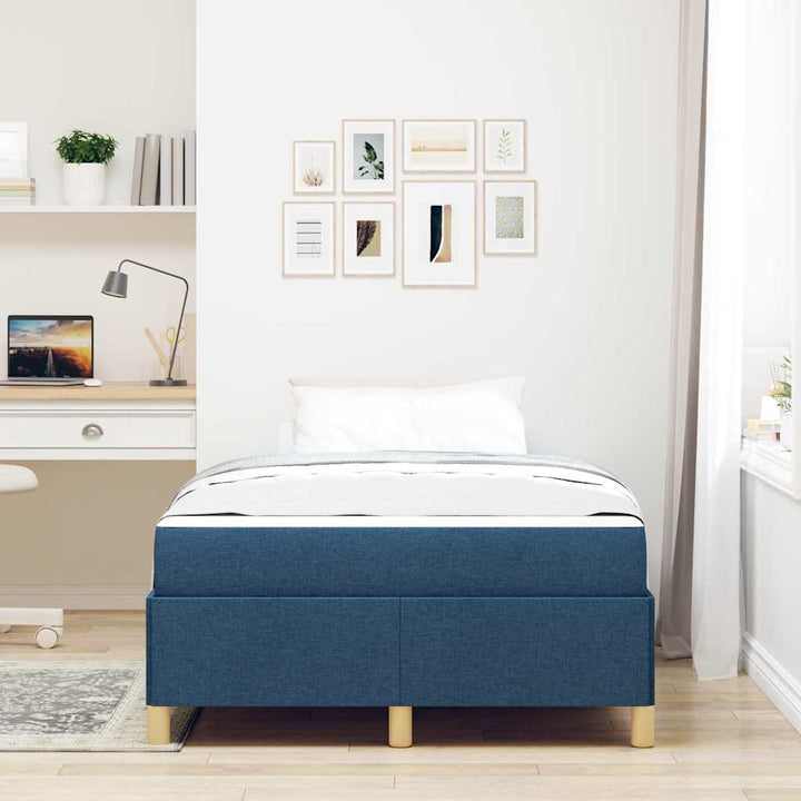 Box spring seng med madras Blå 120 x 190 cm Stof