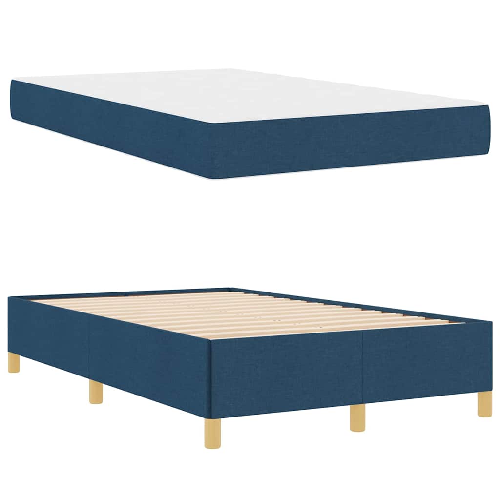 Box spring seng med madras Blå 120 x 190 cm Stof