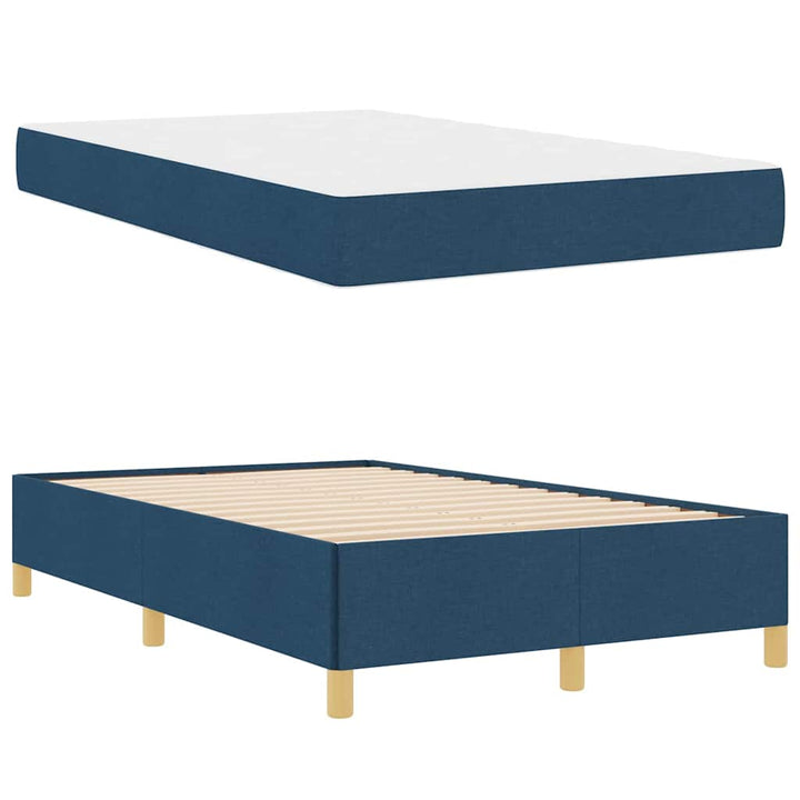 Box spring seng med madras Blå 120 x 190 cm Stof