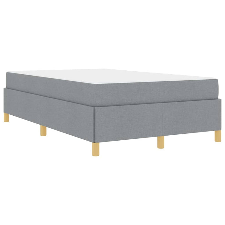 Box spring seng Lys grå og Hvid og Lys grå 120 x 200 cm Stof