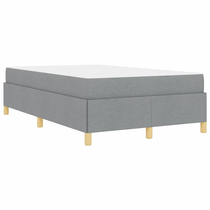 Box spring seng Lys grå og Hvid og Lys grå 120 x 200 cm Stof