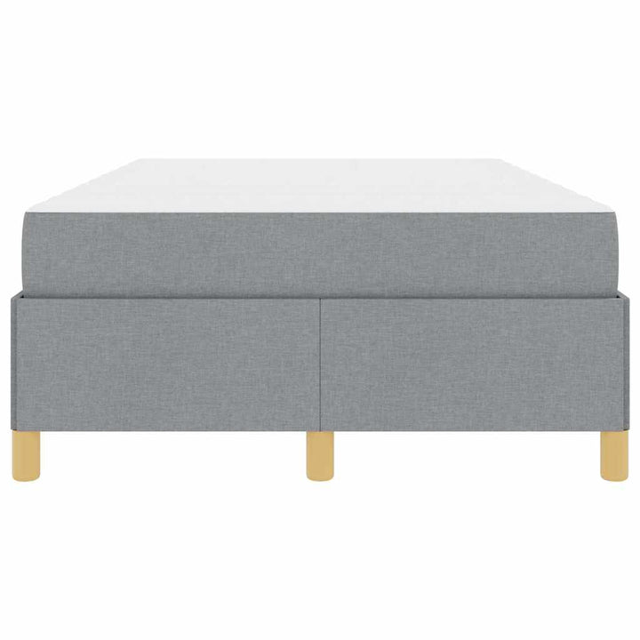Box spring seng Lys grå og Hvid og Lys grå 120 x 200 cm Stof