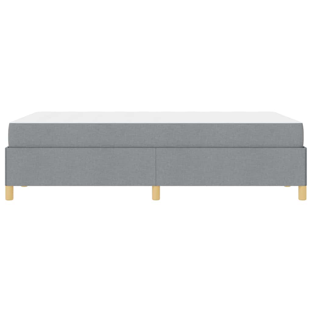 Box spring seng Lys grå og Hvid og Lys grå 120 x 200 cm Stof
