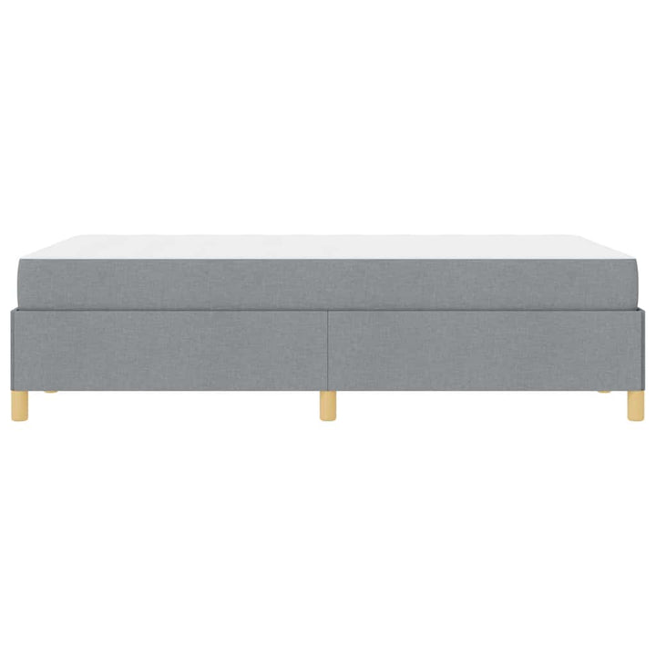 Box spring seng Lys grå og Hvid og Lys grå 120 x 200 cm Stof
