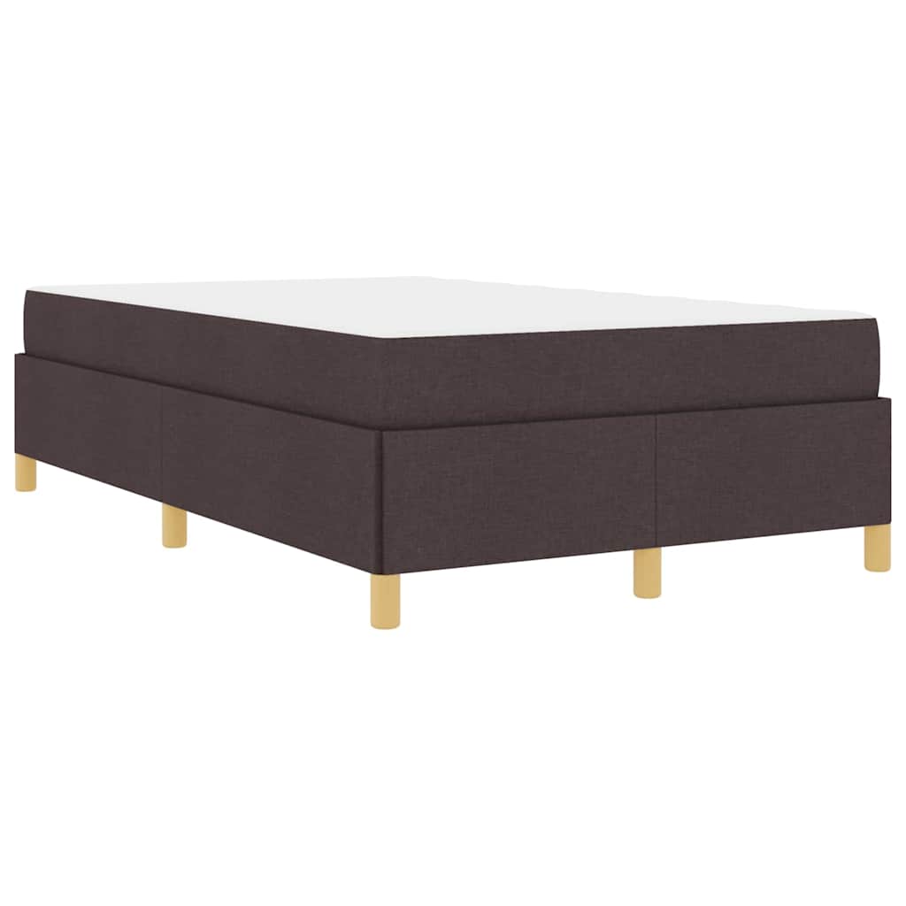 Box spring seng Hvid og mørkebrun 120 x 200 cm Polyester