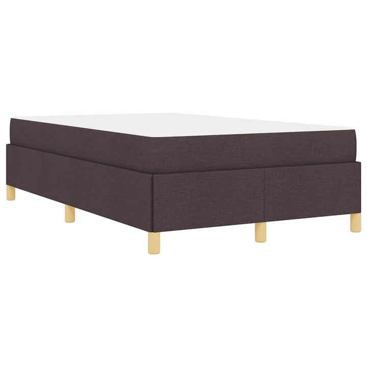 Box spring seng Hvid og mørkebrun 120 x 200 cm Polyester