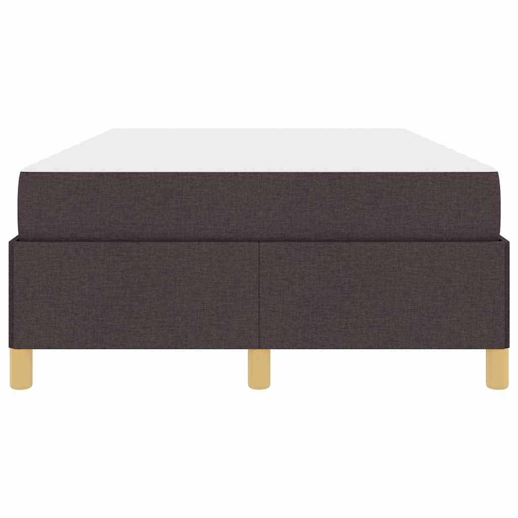 Box spring seng Hvid og mørkebrun 120 x 200 cm Polyester