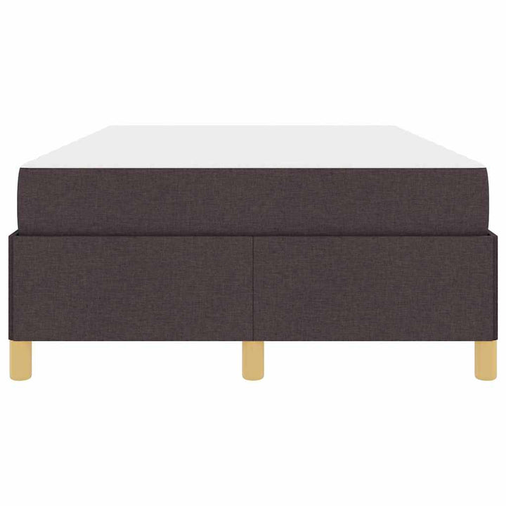 Box spring seng Hvid og mørkebrun 120 x 200 cm Polyester