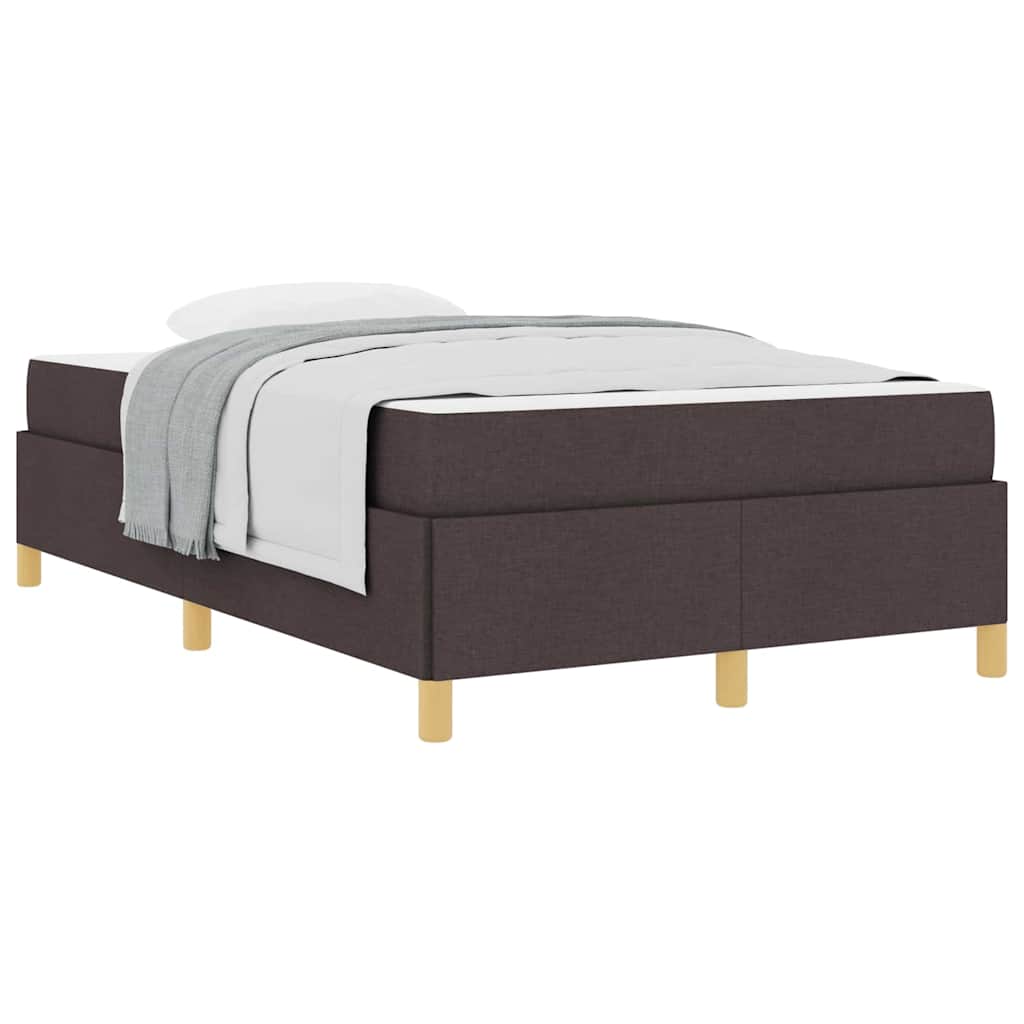 Box spring seng Hvid og mørkebrun 120 x 200 cm Polyester