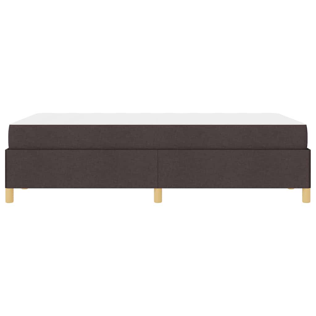 Box spring seng Hvid og mørkebrun 120 x 200 cm Polyester