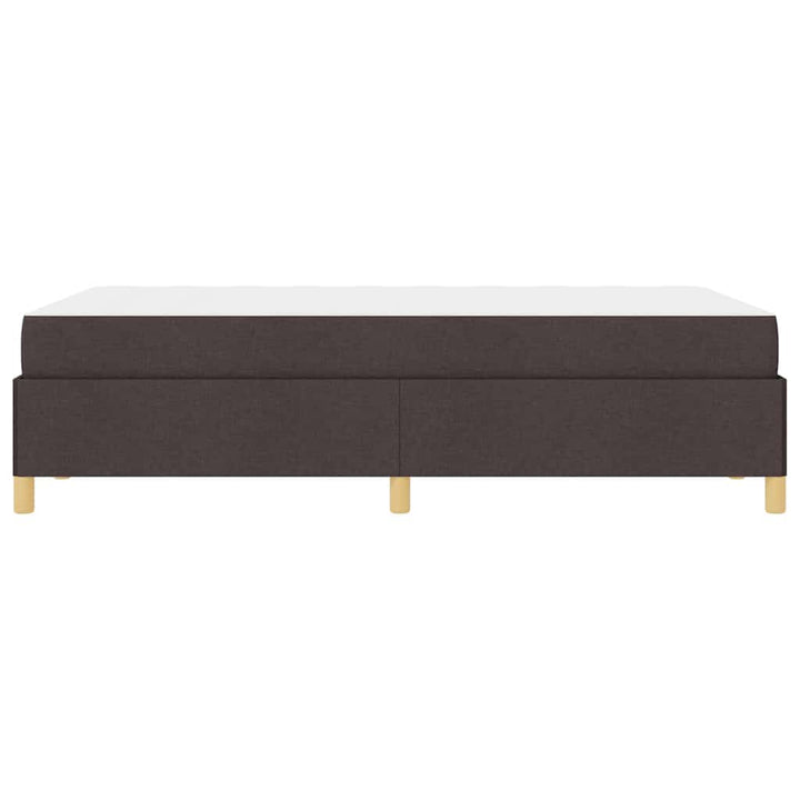 Box spring seng Hvid og mørkebrun 120 x 200 cm Polyester