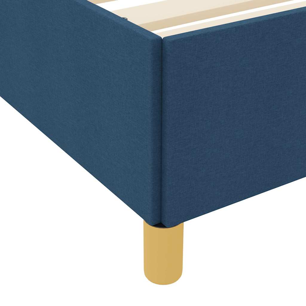 Box spring seng Blå og navy og hvid 140 x 200 cm Stof