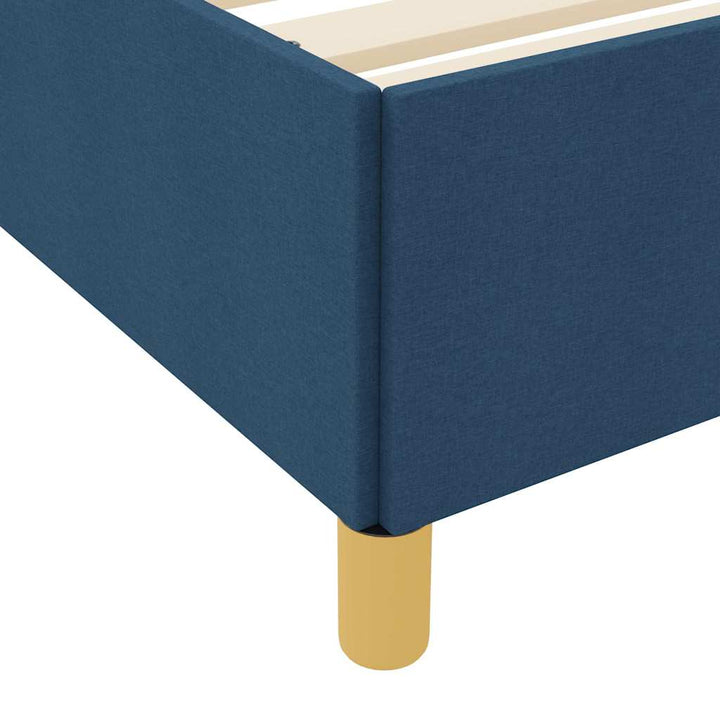 Box spring seng Blå og navy og hvid 140 x 200 cm Stof