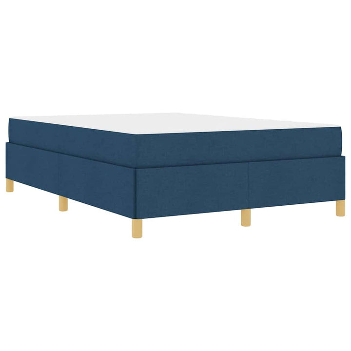 Box spring seng Blå og navy og hvid 140 x 200 cm Stof