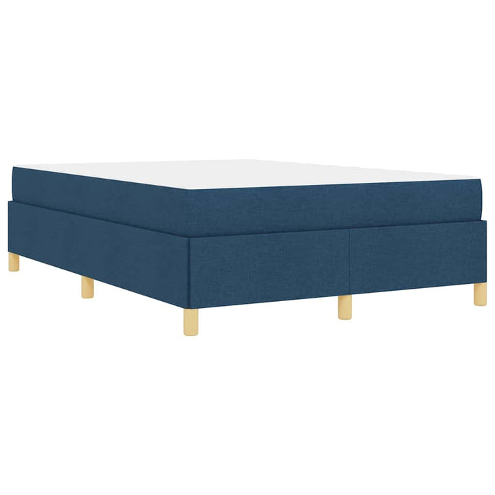 Box spring seng Blå og navy og hvid 140 x 200 cm Stof
