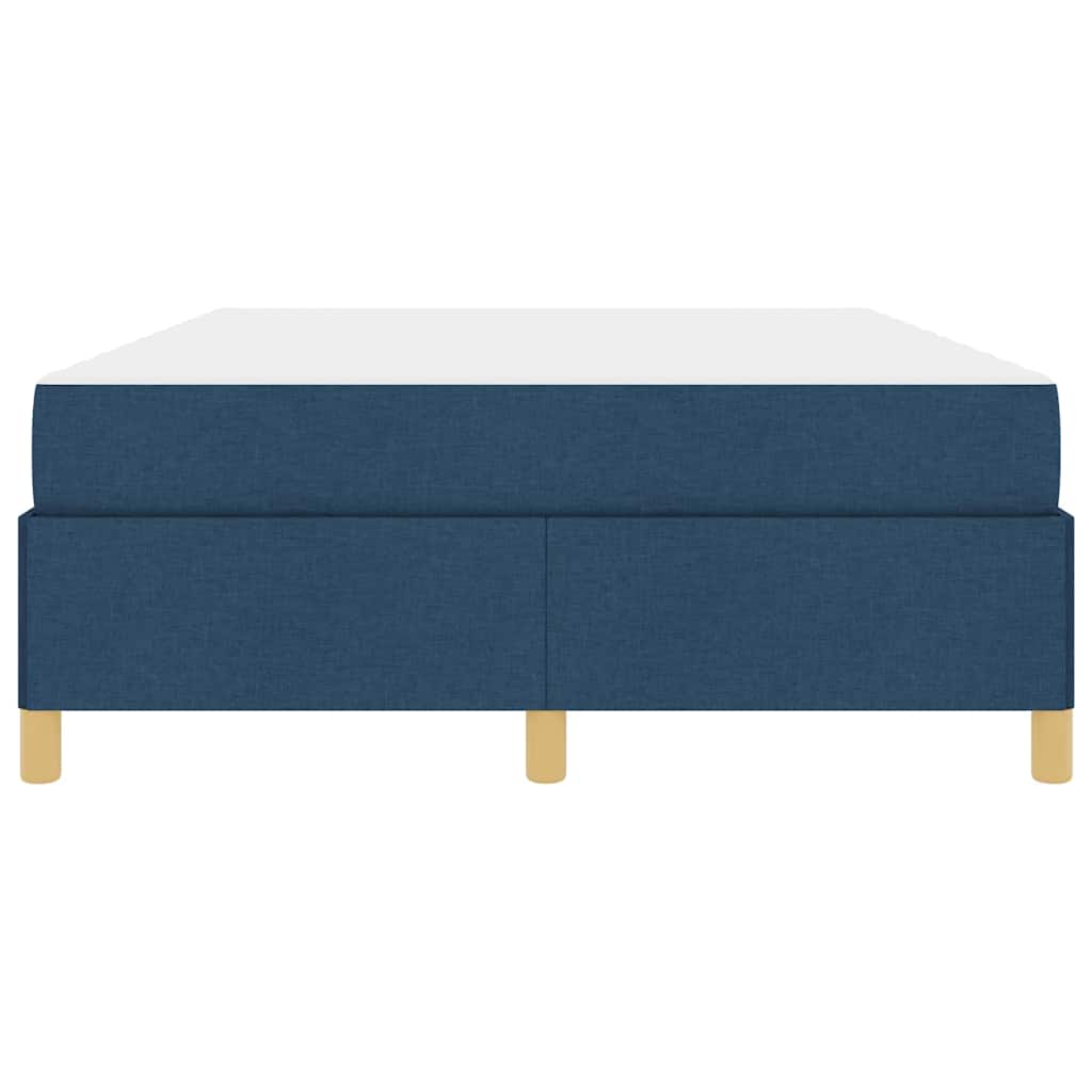 Box spring seng Blå og navy og hvid 140 x 200 cm Stof