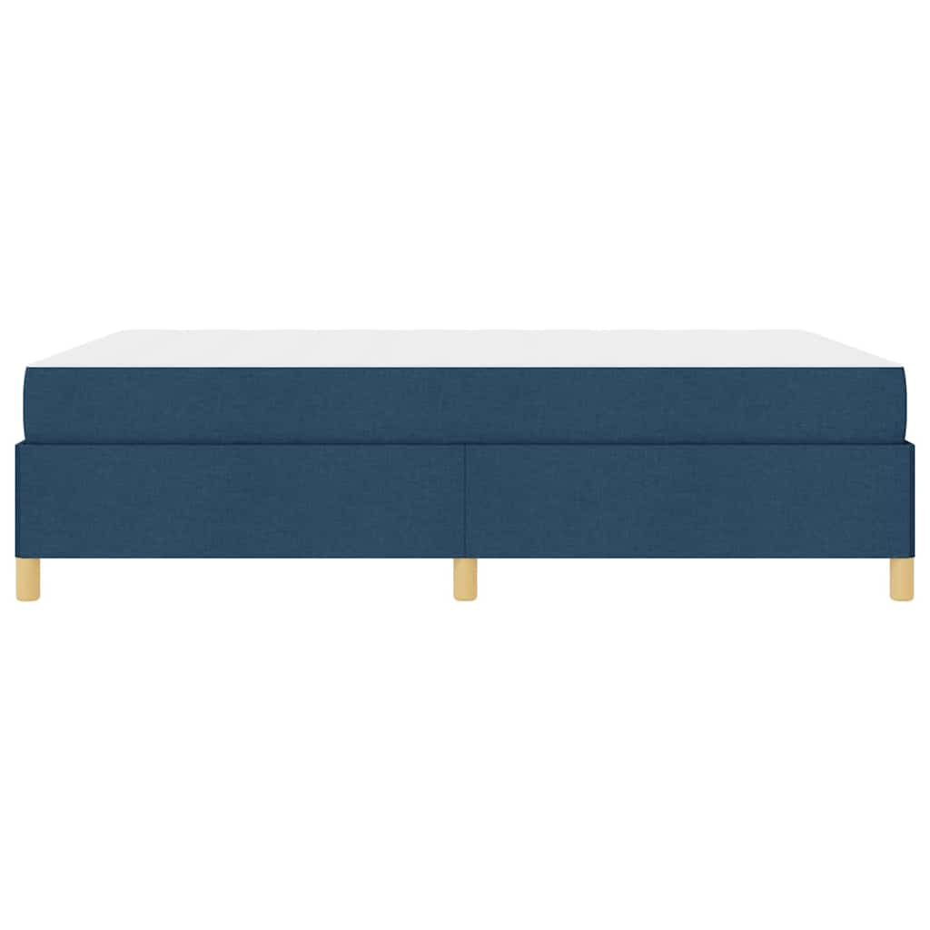 Box spring seng Blå og navy og hvid 140 x 200 cm Stof