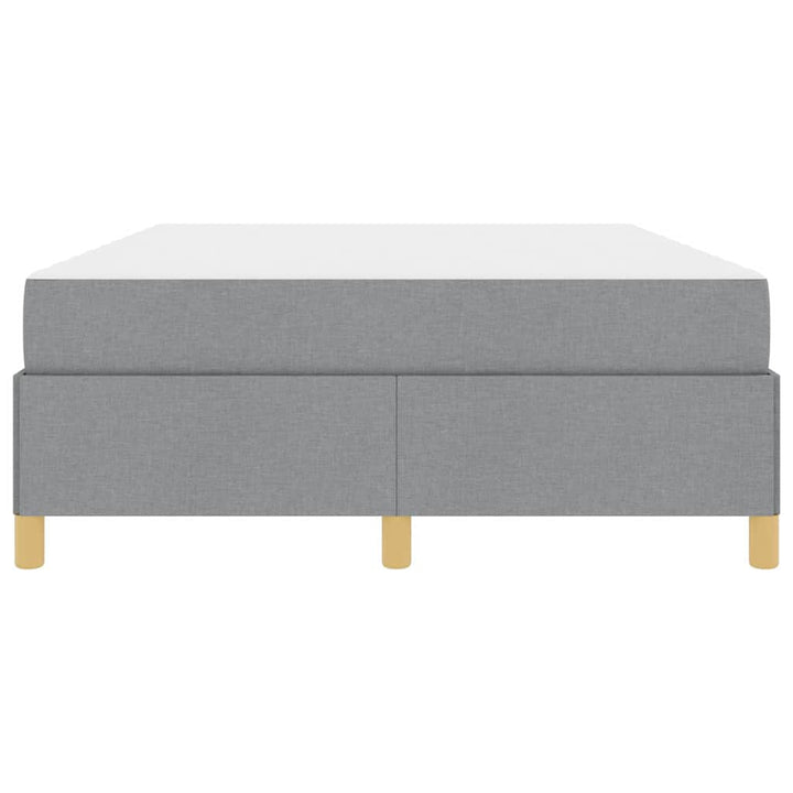 Box spring seng Lys grå og Hvid og Lys grå 160 x 200 cm Stof