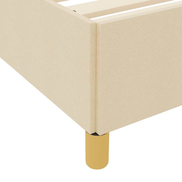 Box spring seng Creme og beige og hvid 180 x 200 cm Stof