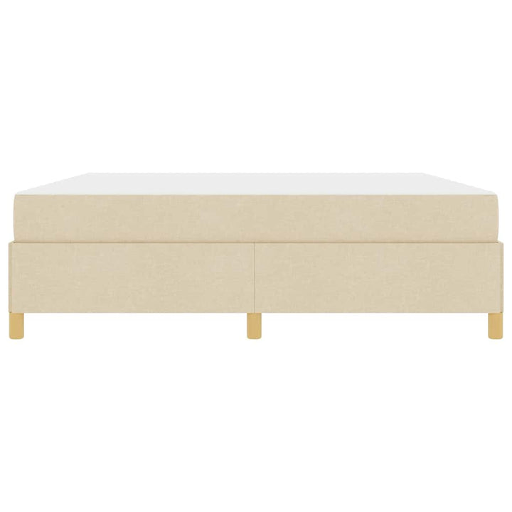 Box spring seng Creme og beige og hvid 180 x 200 cm Stof