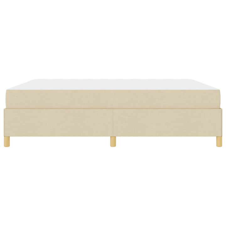 Box spring seng Creme og beige og hvid 180 x 200 cm Stof