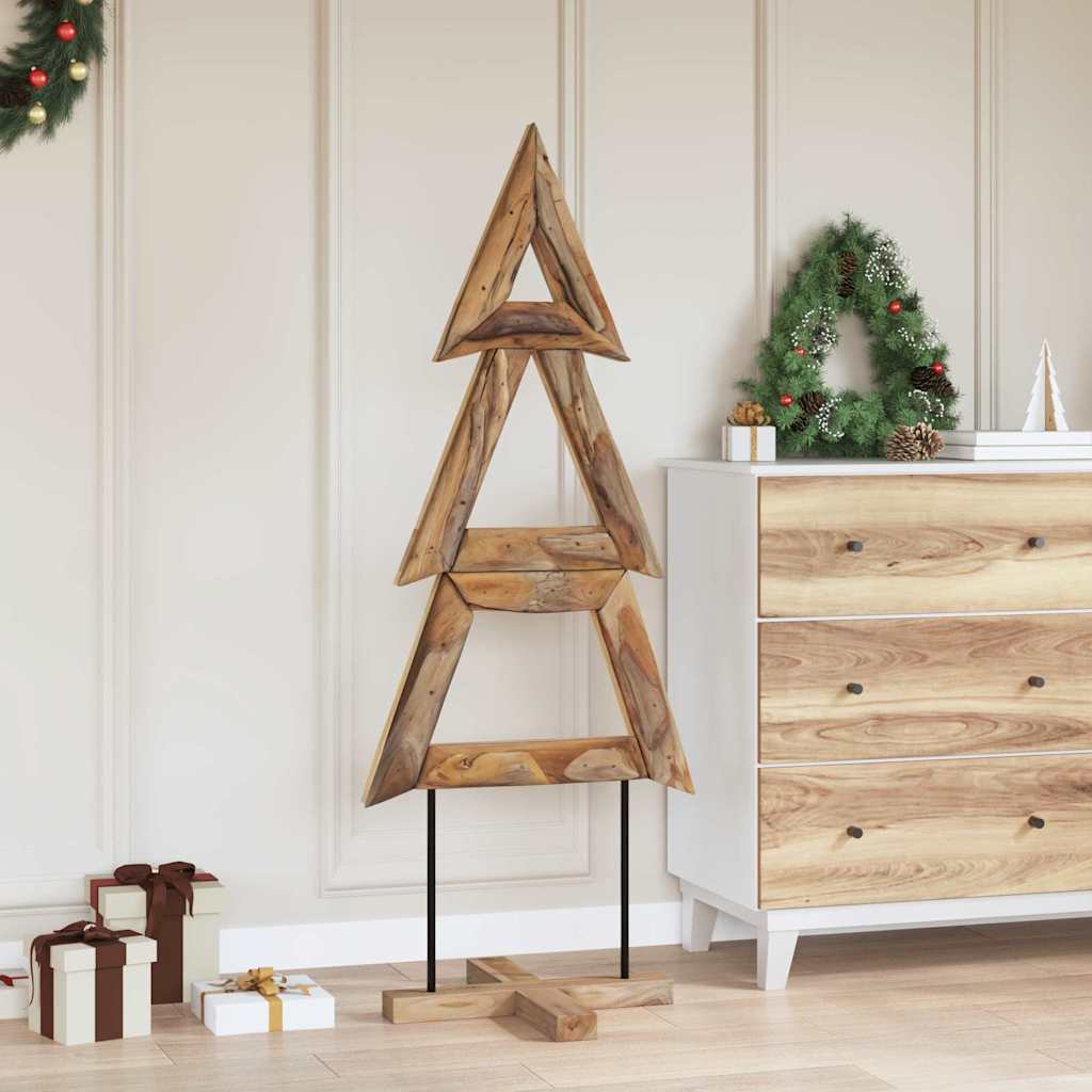 Juletræ med stativ Brun 150 cm Massivt teaktræ