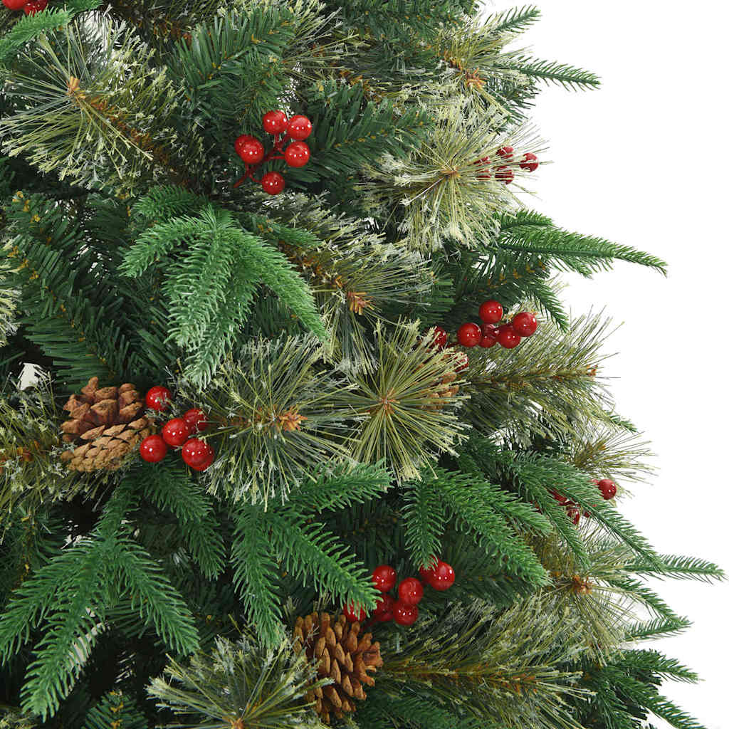 Kunstigt Hinged Juletræ med stativ Grøn 180 cm PVC, PE og stål