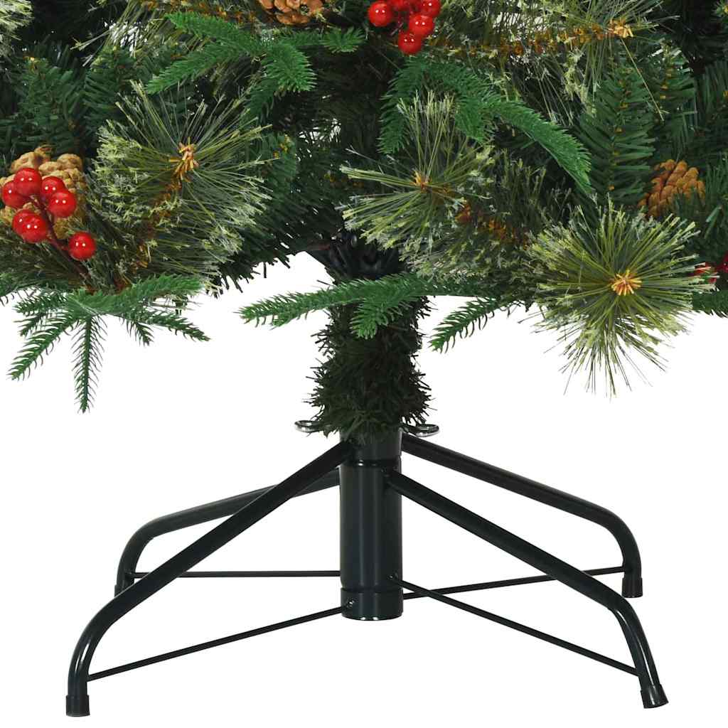 Kunstigt Hinged Juletræ med stativ Grøn 180 cm PVC, PE og stål