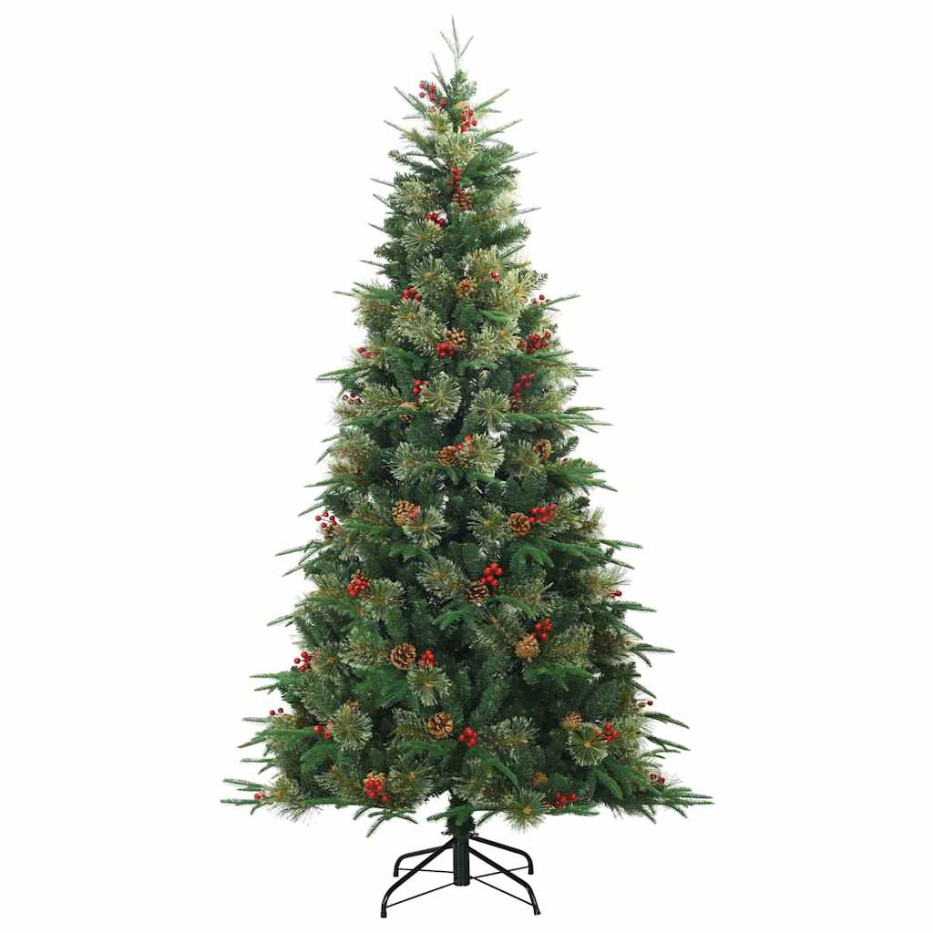 Kunstigt Hinged Juletræ med stativ Grøn 180 cm PVC, PE og stål