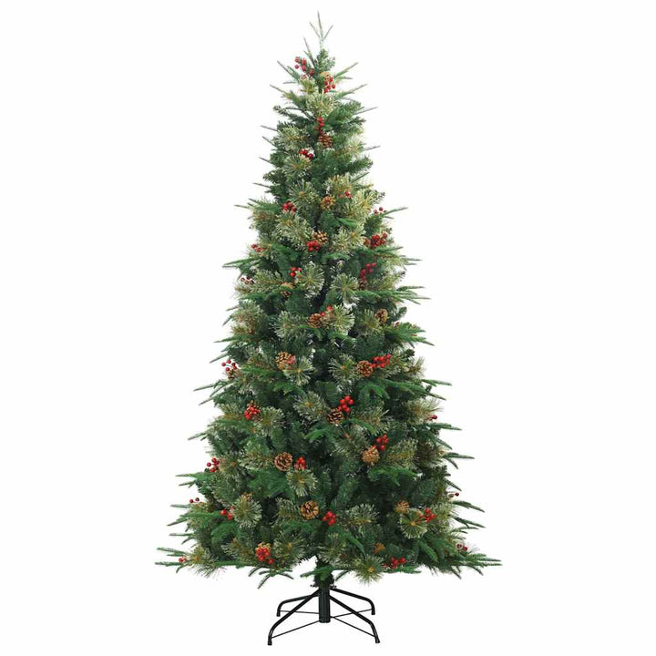 Kunstigt Hinged Juletræ med stativ Grøn 180 cm PVC, PE og stål