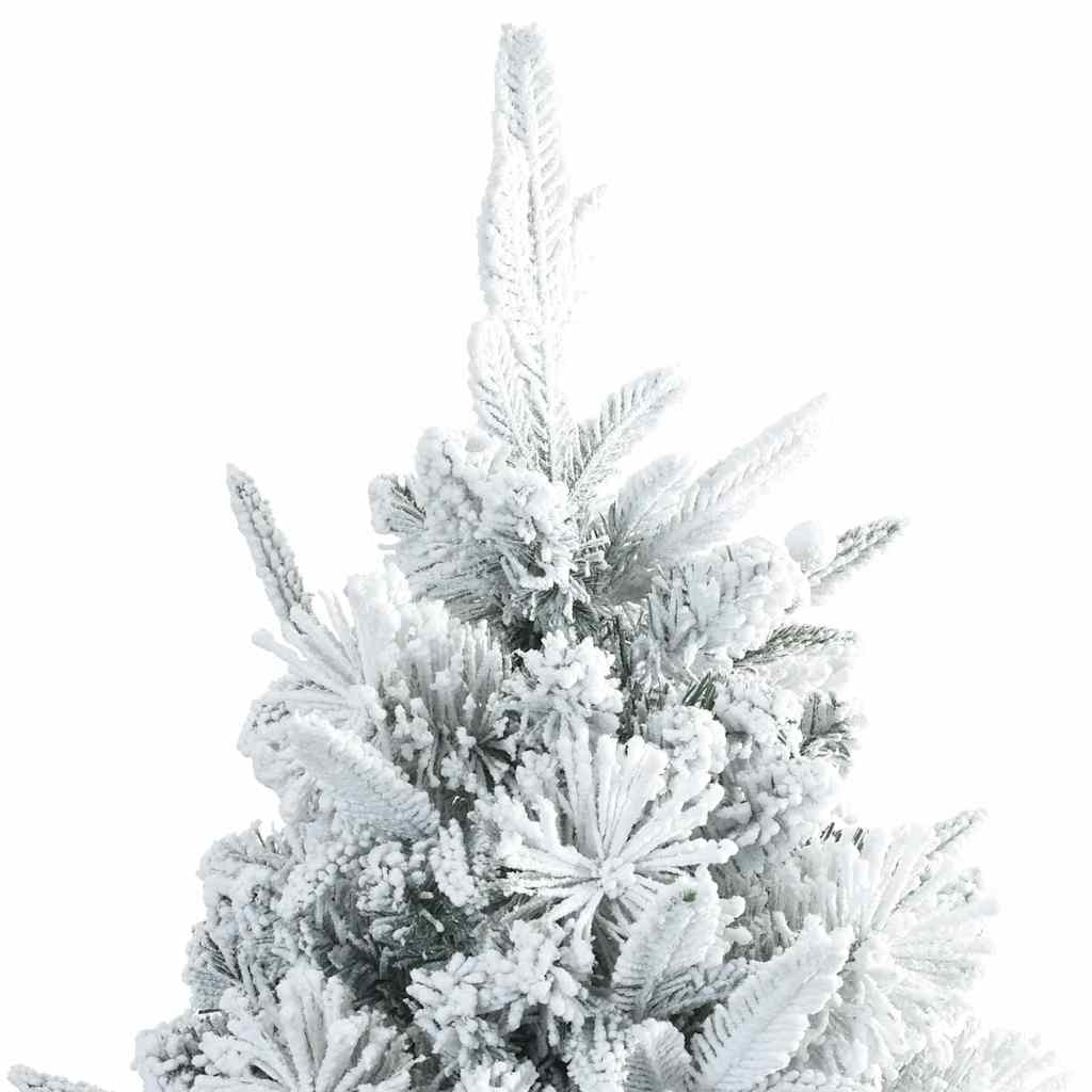 Kunstigt bøjelig juletræ snefløjtet Hvid 210 cm PVC, PE og stål