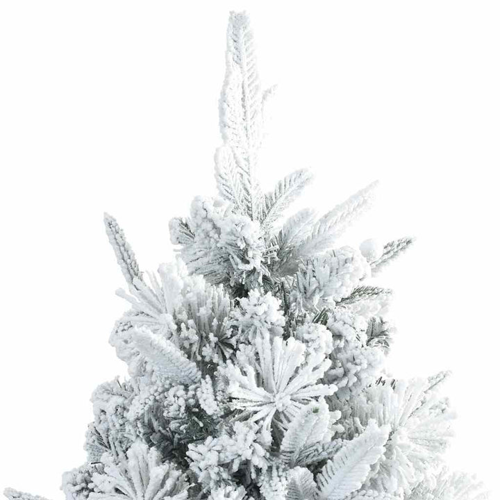 Kunstigt bøjelig juletræ snefløjtet Hvid 210 cm PVC, PE og stål