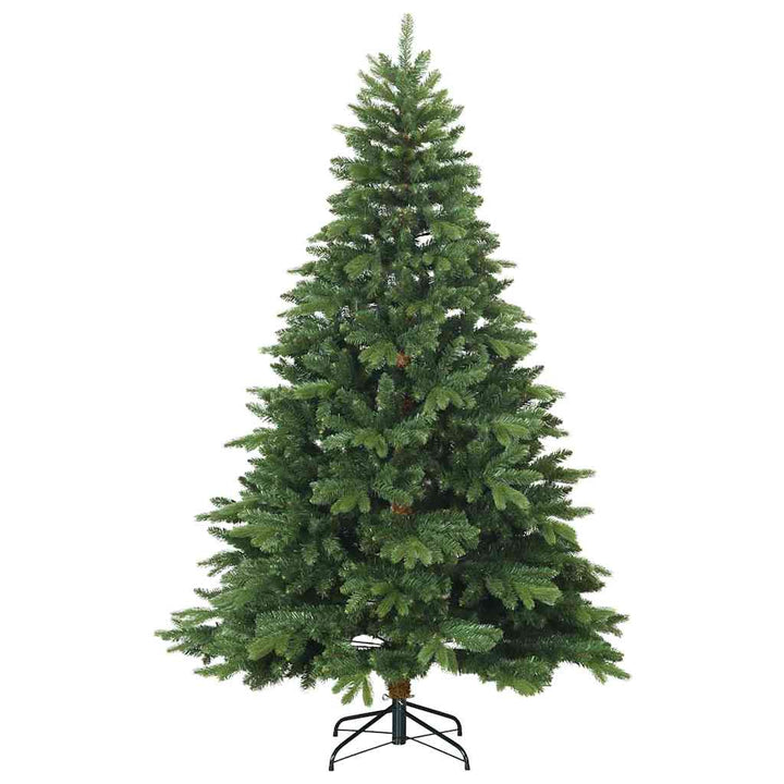 Kunstigt Hinged Juletræ med stativ Grøn 210 cm PVC, PE og stål