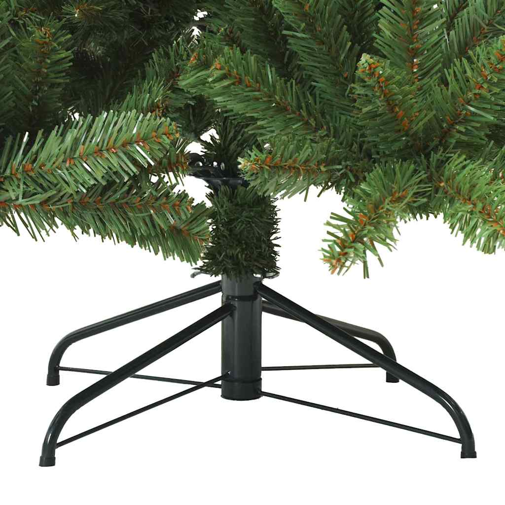 Kunstigt Hinged Juletræ med stativ Grøn 240 cm PVC, stål