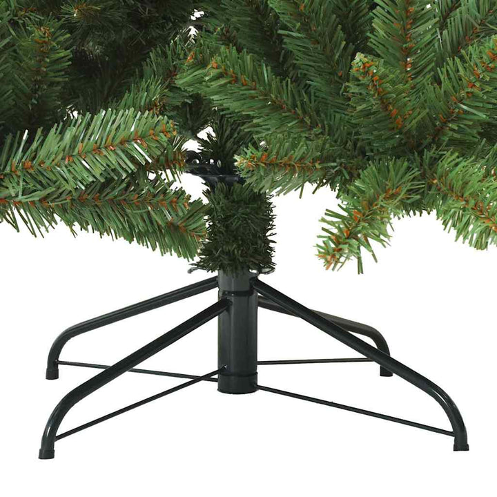 Kunstigt Hinged Juletræ med stativ Grøn 240 cm PVC, stål