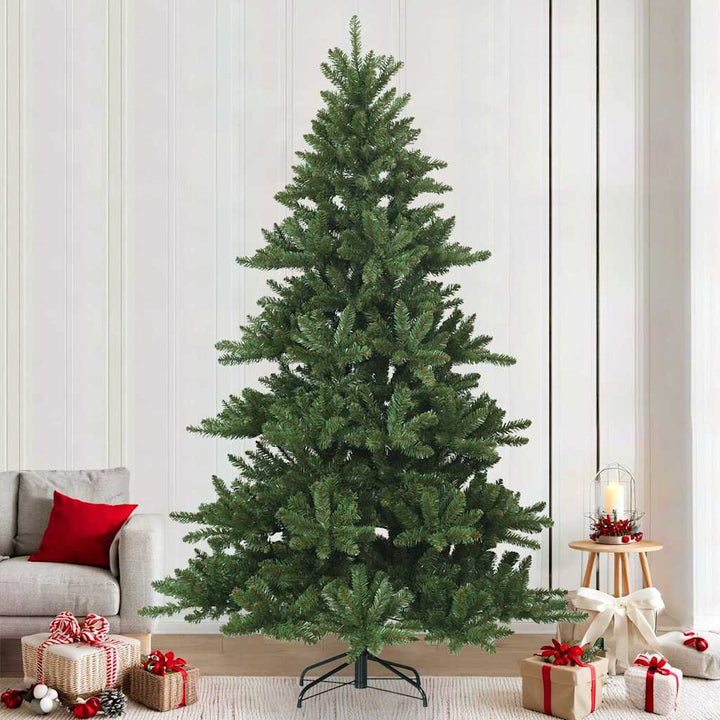 Kunstigt Hinged Juletræ med stativ Grøn 240 cm PVC, stål