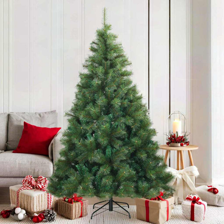 Kunstigt Hinged Juletræ med stativ Grøn 180 cm PVC, stål