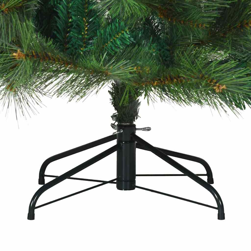 Kunstigt Hinged Juletræ med stativ Grøn 240 cm PVC, stål
