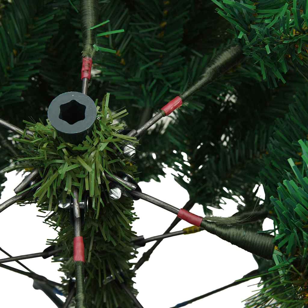 Kunstigt Hinged Juletræ med stativ Grøn 240 cm PVC, stål