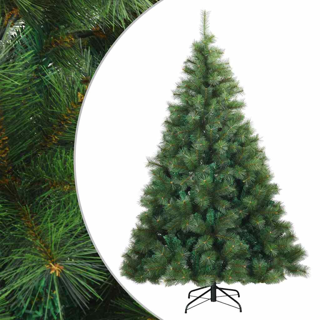 Kunstigt Hinged Juletræ med stativ Grøn 240 cm PVC, stål
