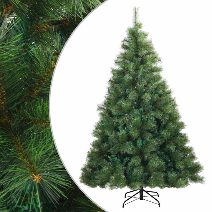 Kunstigt Hinged Juletræ med stativ Grøn 240 cm PVC, stål