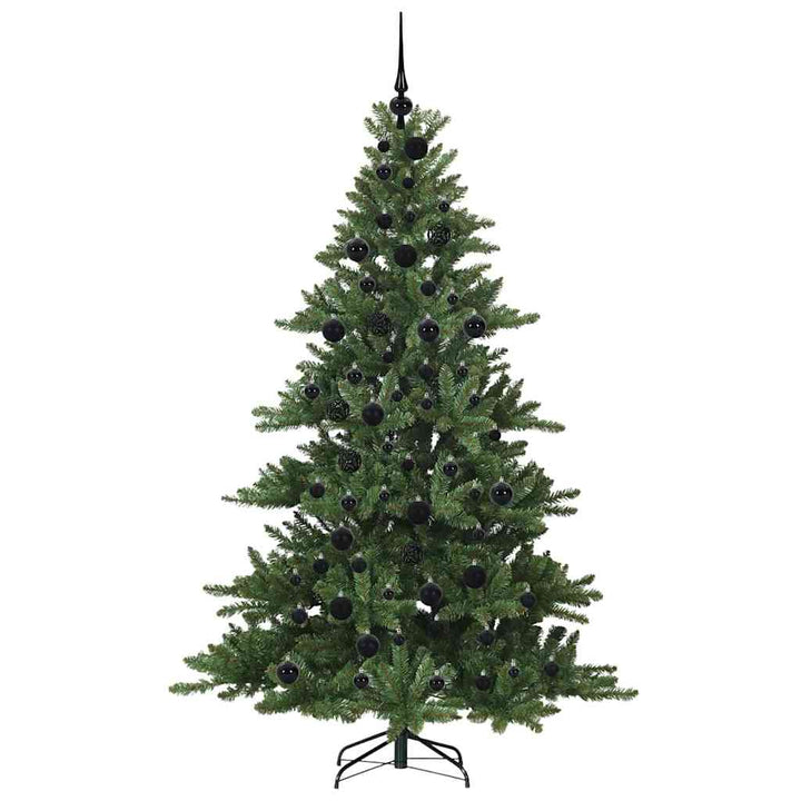Kunstigt Hinged Juletræ med 300 LED'er med stativ 180 cm PVC