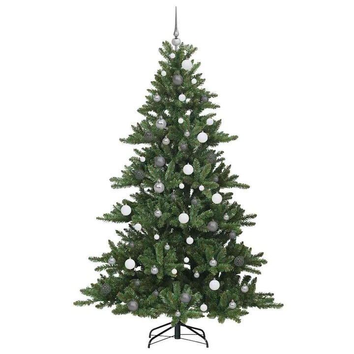 Kunstigt Hinged Juletræ med 300 LED'er med stativ 210 cm PVC