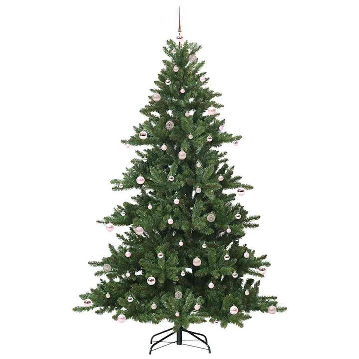 Kunstigt Hinged Juletræ med 300 LED'er med stativ 240 cm PVC