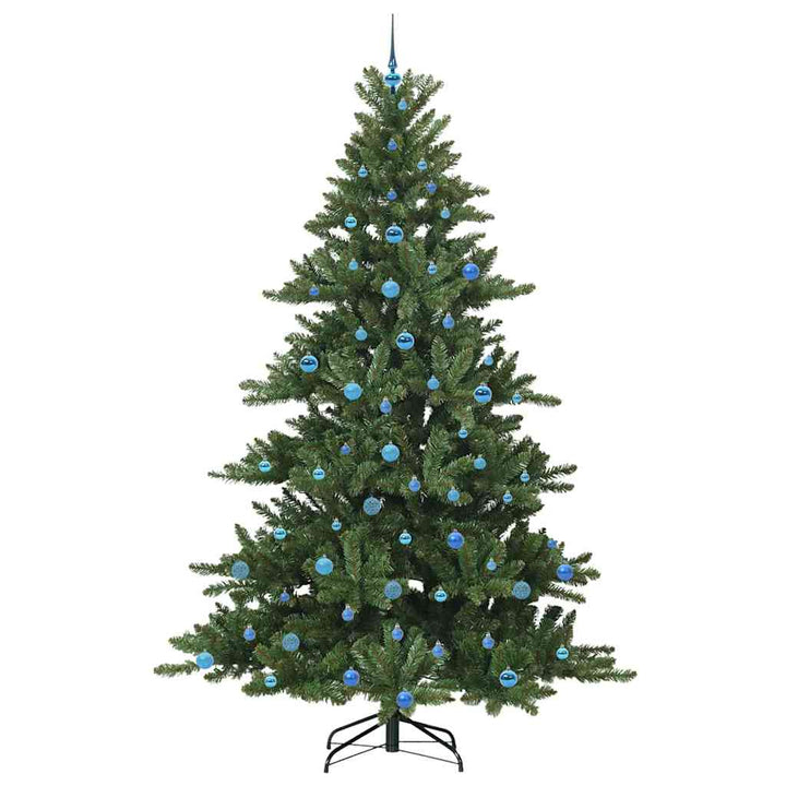Kunstigt Hinged Juletræ med 300 LED'er med stativ 240 cm PVC