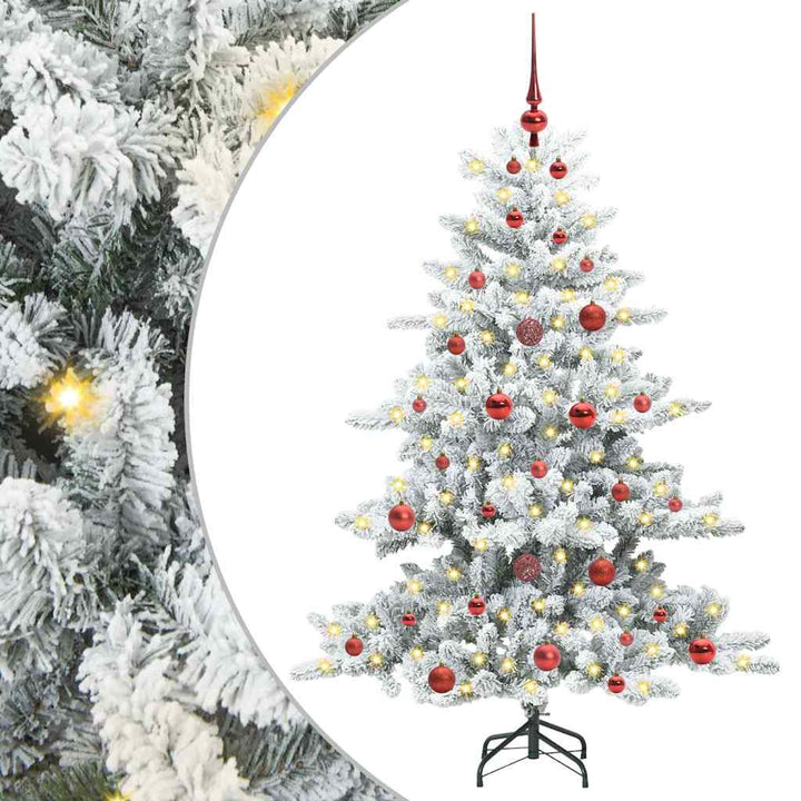 Kunstigt Hinged Juletræ med 150 LED'er med stativ 150 cm PVC