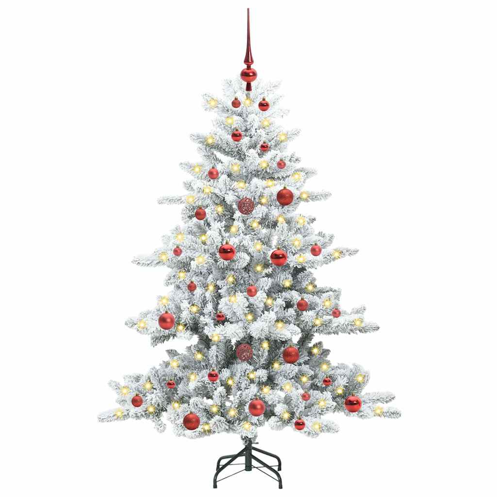 Kunstigt Hinged Juletræ med 150 LED'er med stativ 150 cm PVC