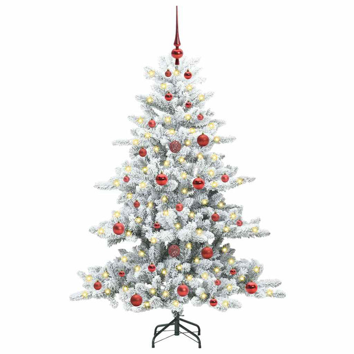 Kunstigt Hinged Juletræ med 150 LED'er med stativ 150 cm PVC