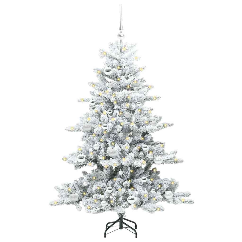 Kunstigt Hinged Juletræ med 150 LED'er med stativ 150 cm PVC